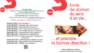 Invitation Parcours Alpha flyer 